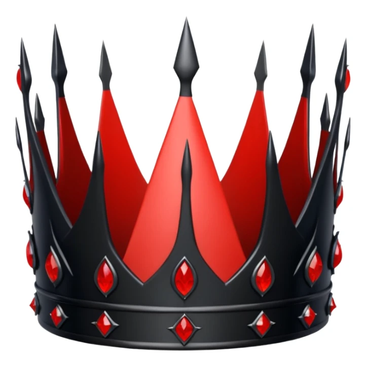 Black and red gothic thorny crown  sticker