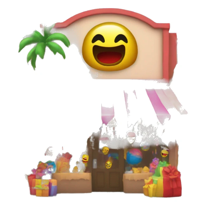 Piñata store with big piñata on top sticker