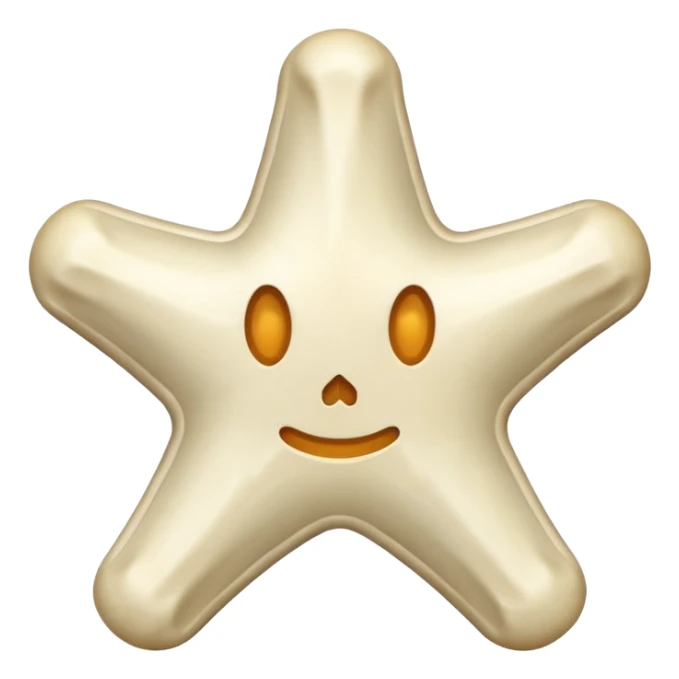 starshape made of bone. no face . no outer ridge. no eyes. no. nose. no mouth sticker