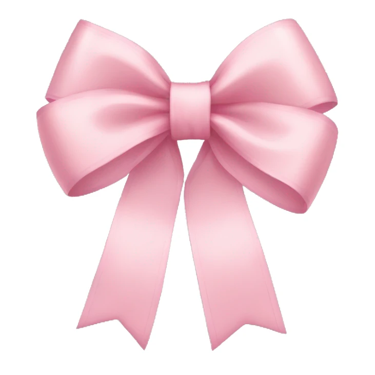 light pink ribbon bow sticker