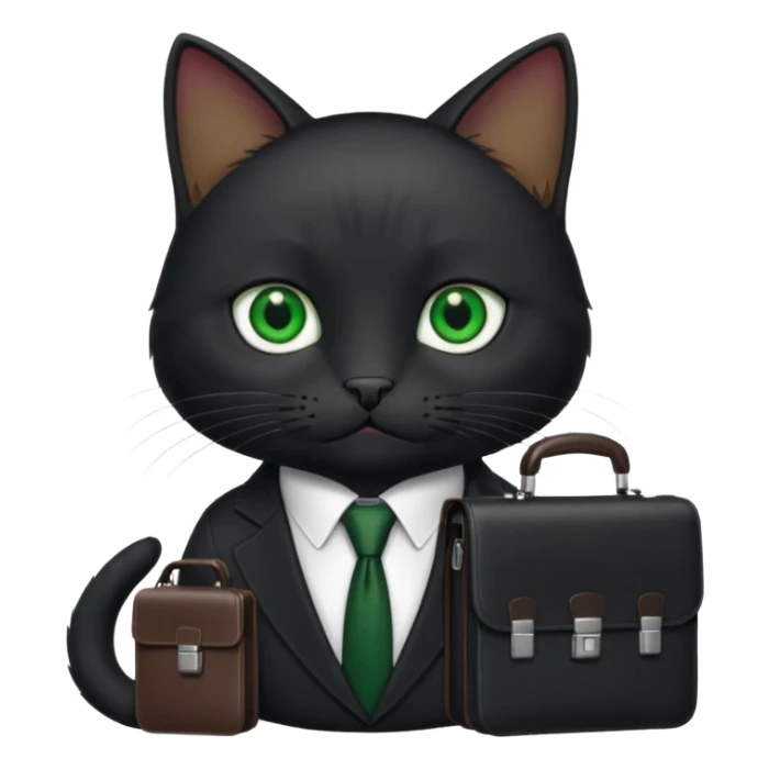 stock investing black and smart cat sticker