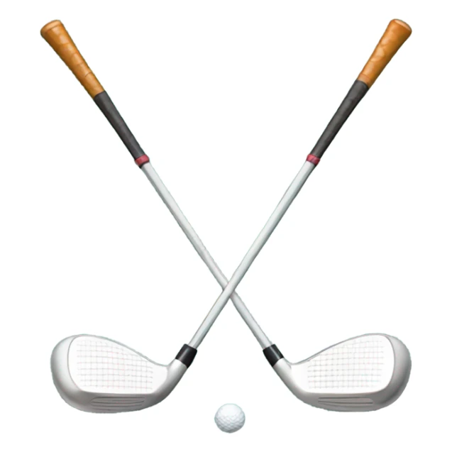 Golf logo of 2 crossed golf clubs sticker