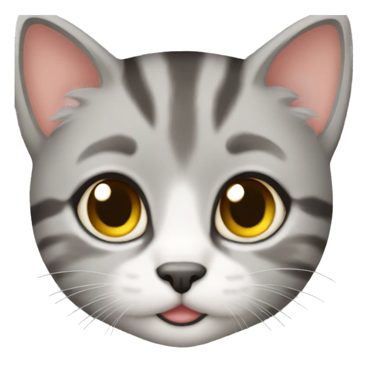 Gray tabby kitten sticker