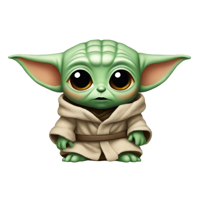 Baby Yoda is very confused and all red sticker