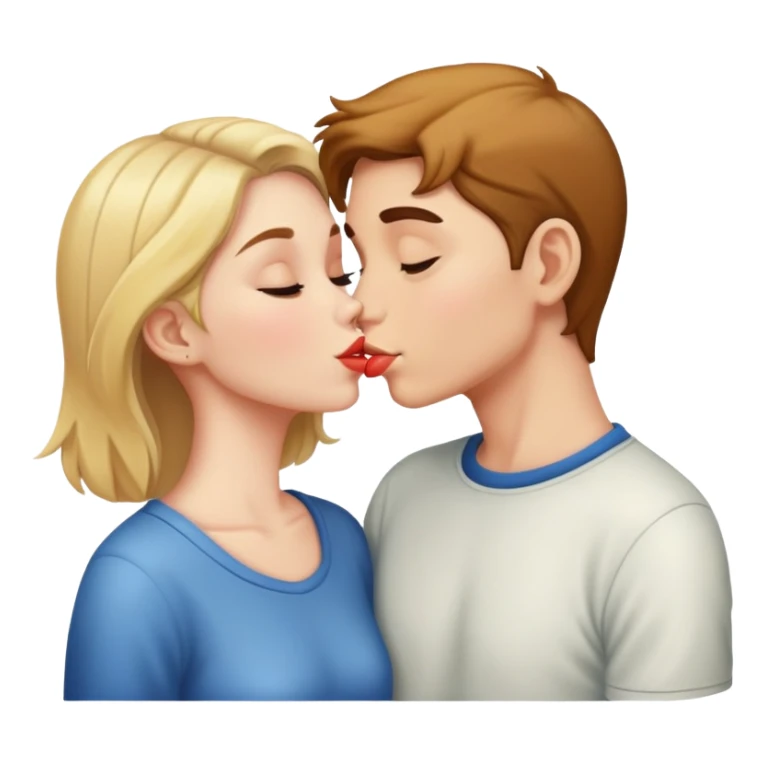 Girl and boy kissing  sticker