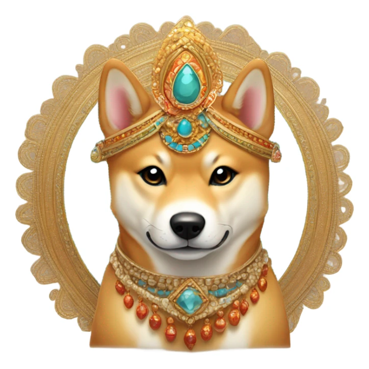 Shiba Inu as Indian god sticker