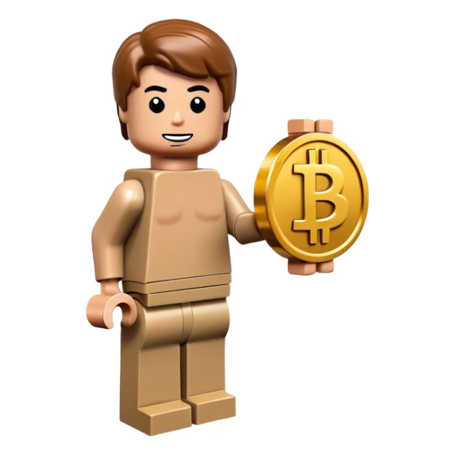 lego homme bitcoin sticker