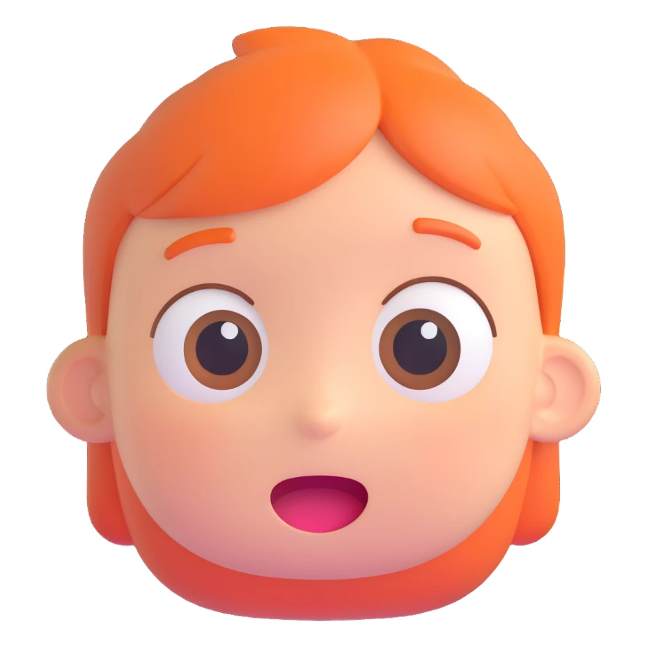 Enhance the face to look better and more appealing while keeping the 3D style and cute expression. Remove the background. sticker