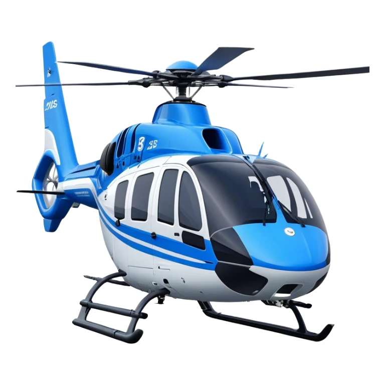 Eurocopter EC135 - Airbus Helicopters (Model Year: 2020) (Iconic colour: Blue and white) sticker