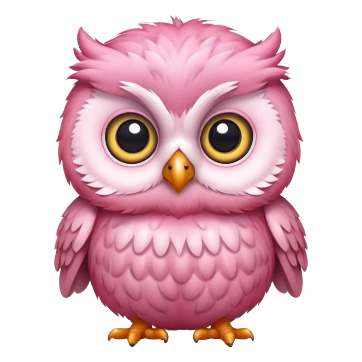 cute pink baby owl sticker