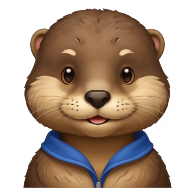 a flirty italian male otter smirking sticker