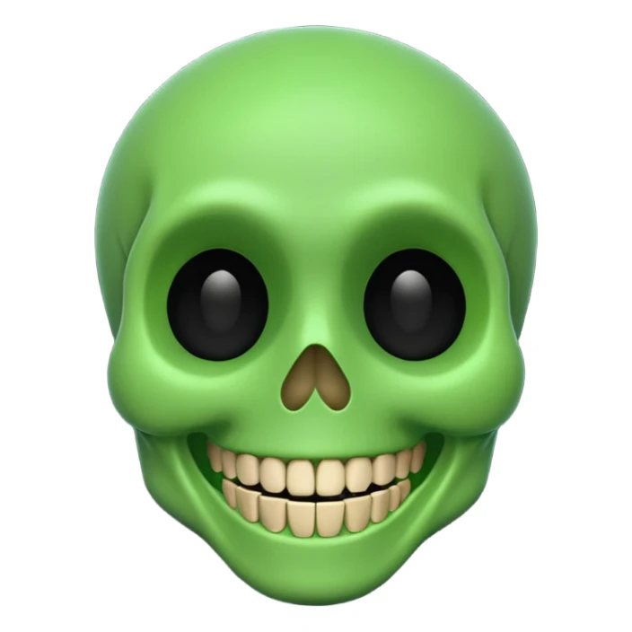 an emoji of a green skeleton sticker
