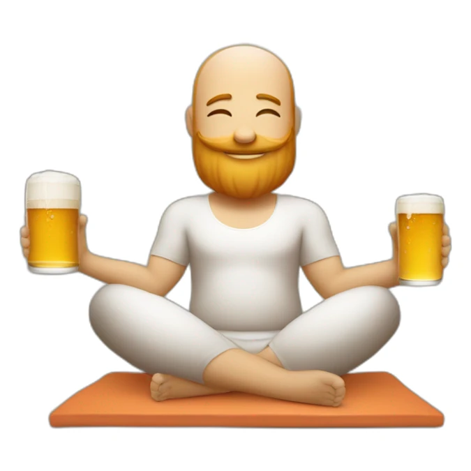 Yoga qui bois une bière sticker