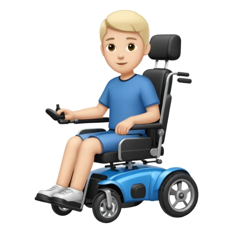 person in motorized wheelchair sticker