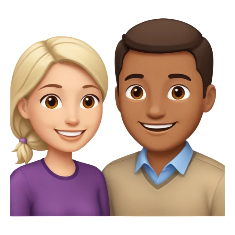 man and woman talking to each other sticker