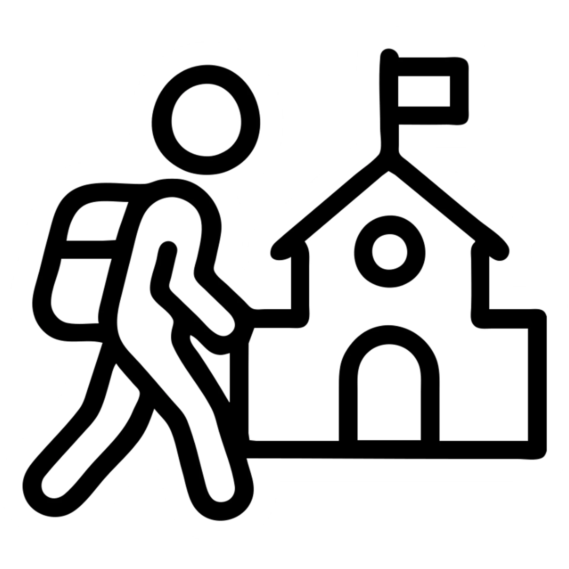 Icon going to school sticker