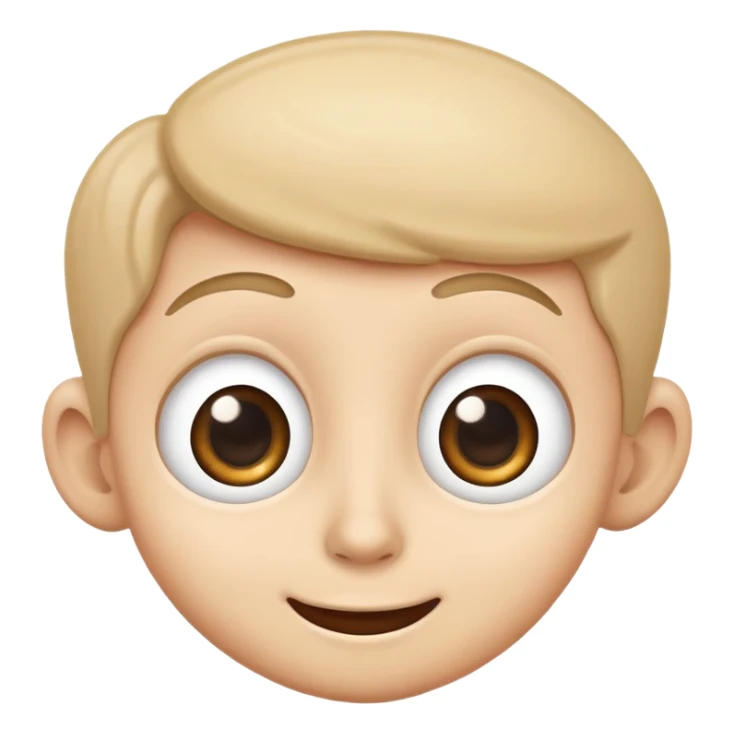 happy cartoon character with big eyes sticker