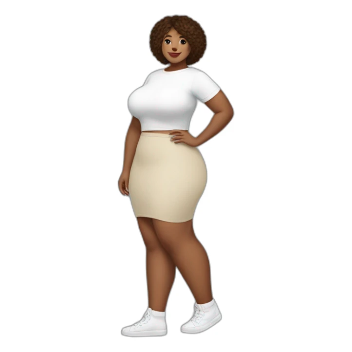 full body curvy-beauty-long-white-socks small lifted skirt both sides sticker