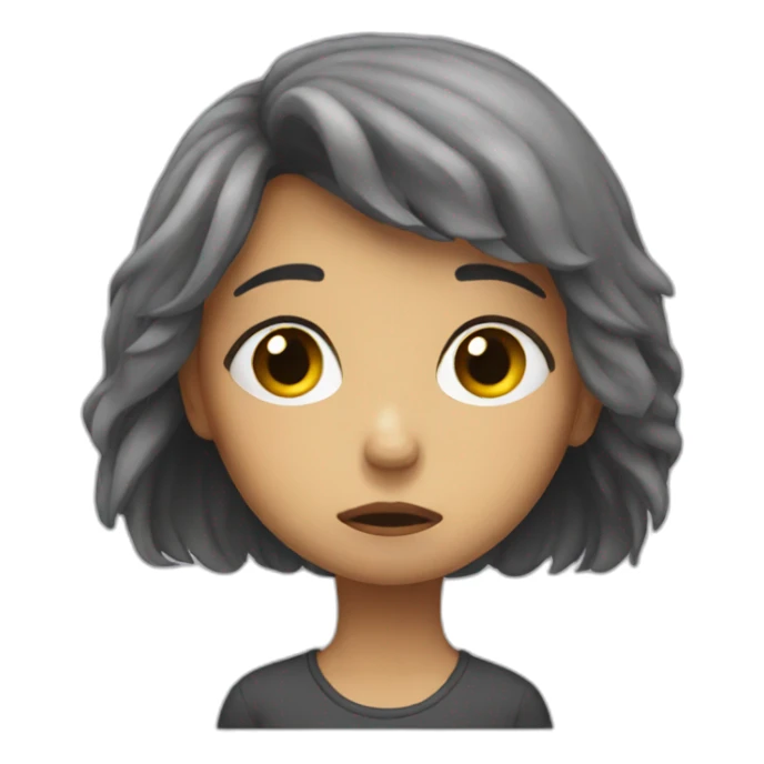 very sad girl sticker