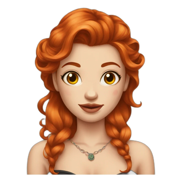 femme rousse avec tatouages sur les bras sticker