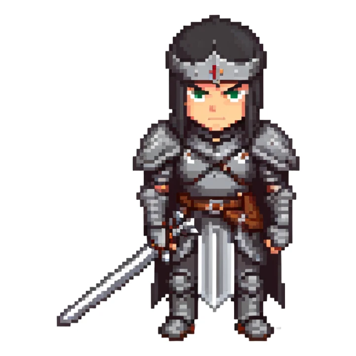 Guts from Berserk, black swordsman with massive sword, one eye, black armor, serious expression sticker