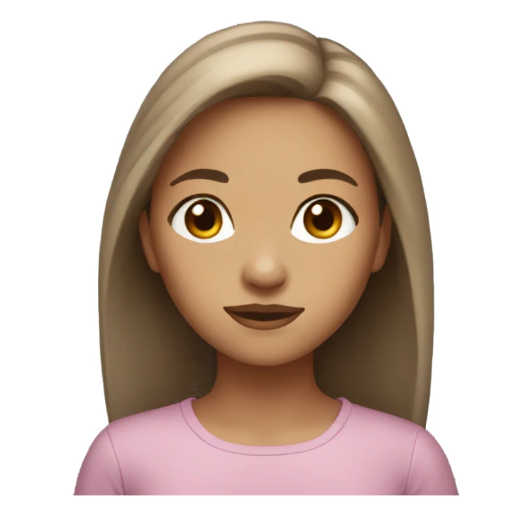 Brown-eyed girl with light brown hair sticker