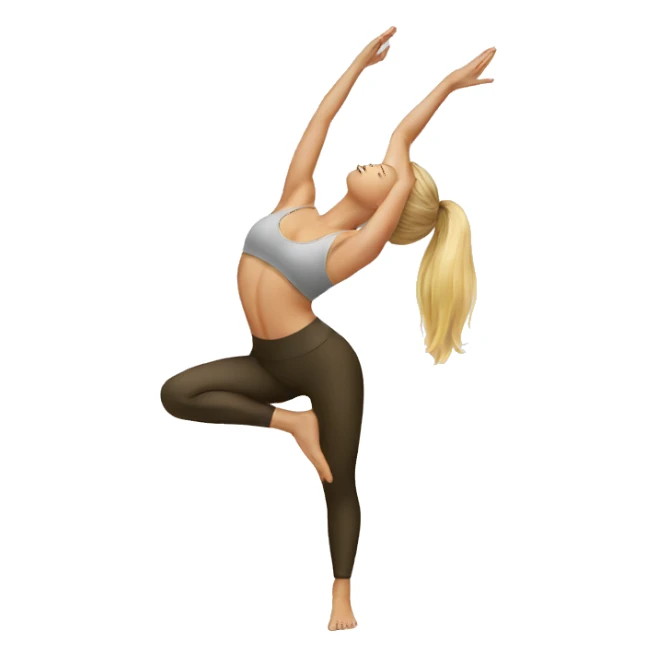 yoga girl blonde sticker