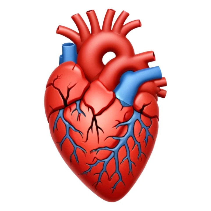 coracao anatomico rachado no meio sticker