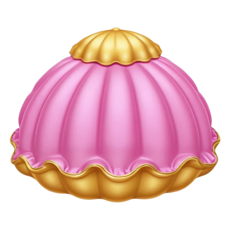 gold rococo kawaii pink inflatable puffy shell pastry sticker