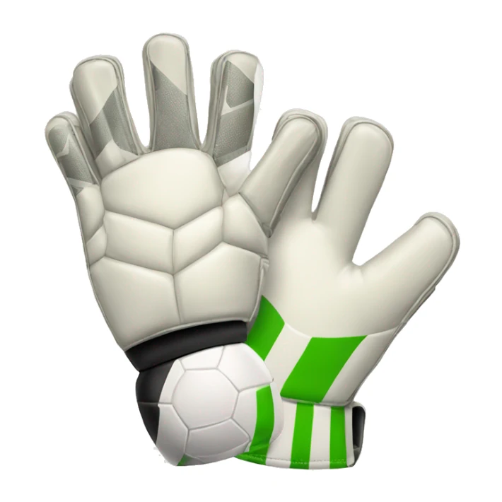 Goalkeeper gloves with soccer ball sticker