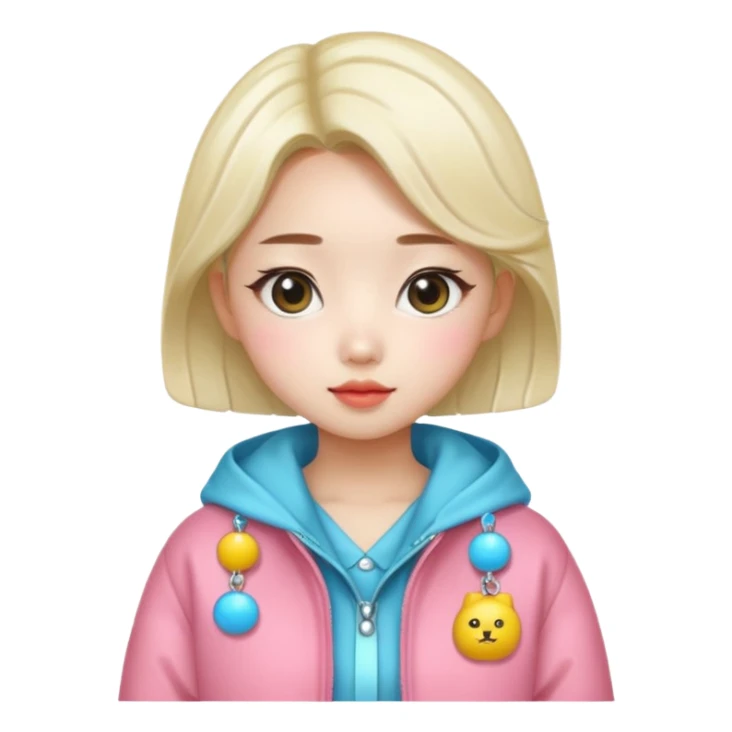 fashionably grily, designer, korean, bubbly sticker