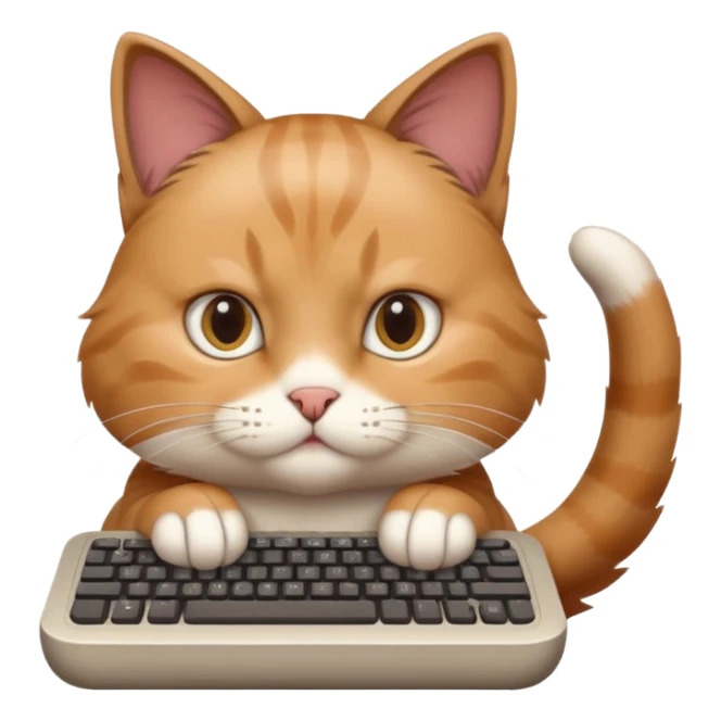 cat typing fast, i want the meaning of busy sticker