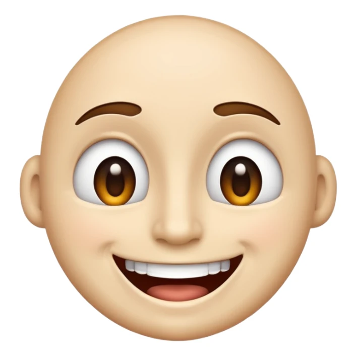 A smile but put the mouth above the eyes sticker