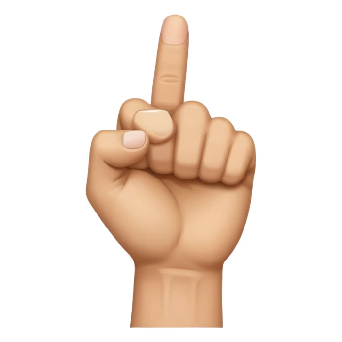 Yumruk ortasında bir parmak sticker