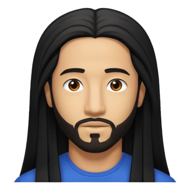 Omarion with long Black Hair sticker