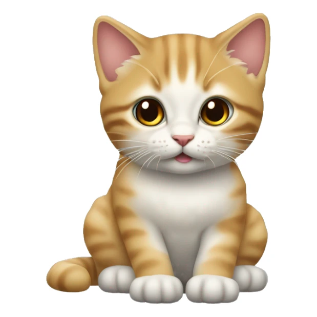 En liten katt som kjører en veldig kul bil sticker