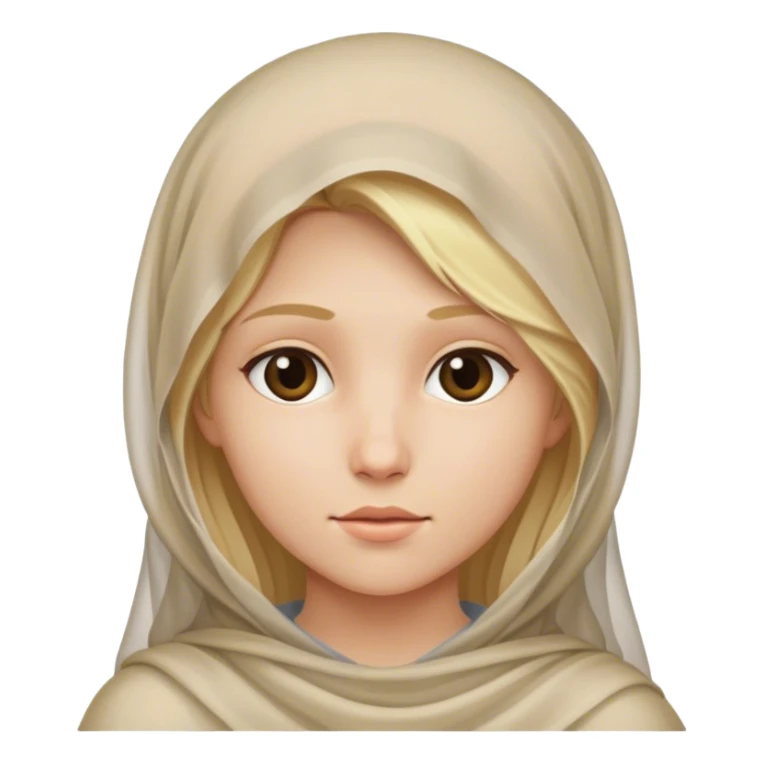 Christian veiled girl with blonde hair  sticker