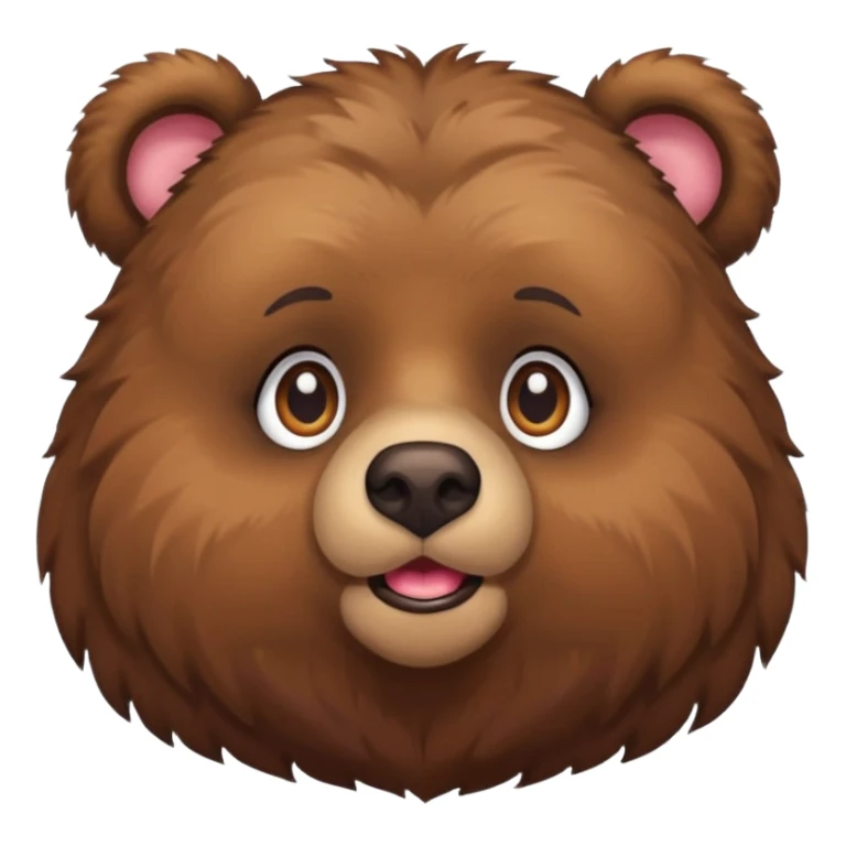 bear with eyelashes send smack lips sticker
