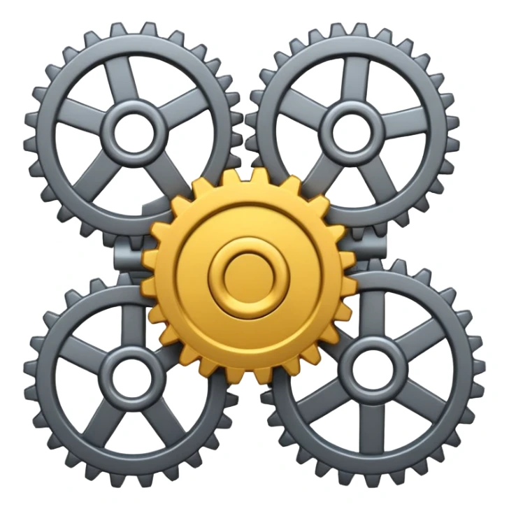gear mechanism classic emoji style sticker