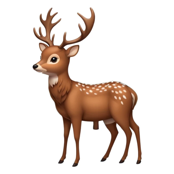 Ein Re das in einem Wald ist und es Schneit sticker