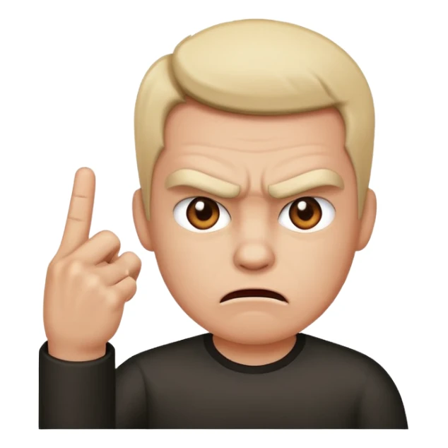 Personne qui fait un doigt d'honneur sticker