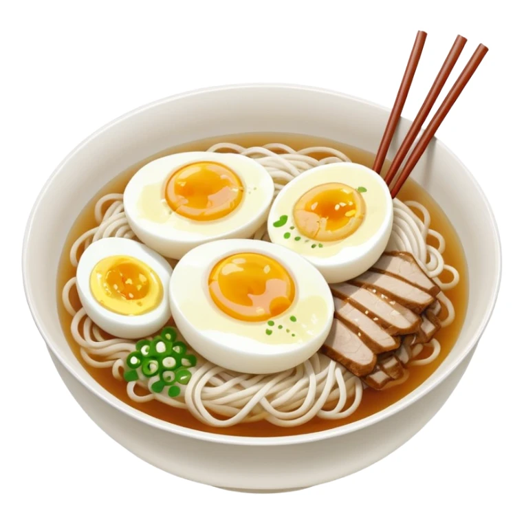 Korean cold noodles naengmyeon in a bowl with clear broth, half a boiled egg on top, no other toppings, no chopsticks sticker