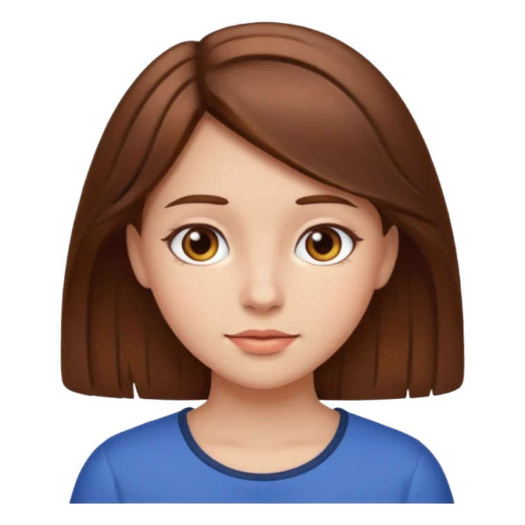 kahverengi saçlı kız sticker