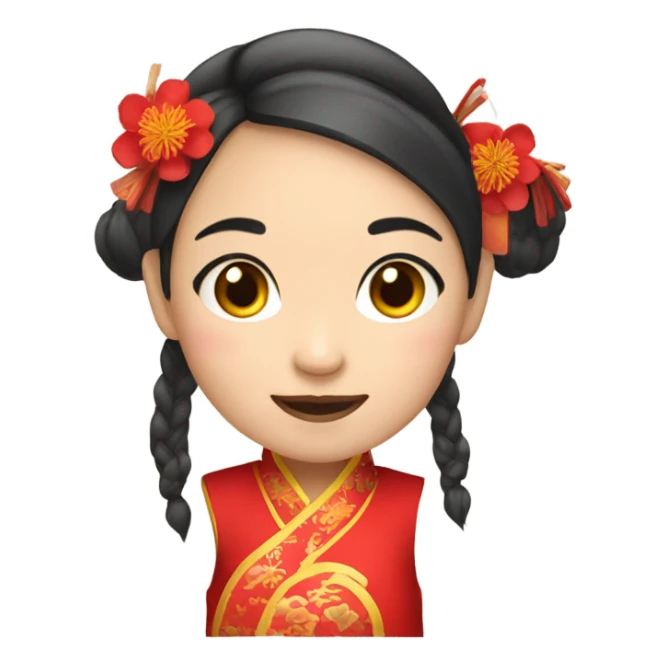 chinese new year girl  sticker