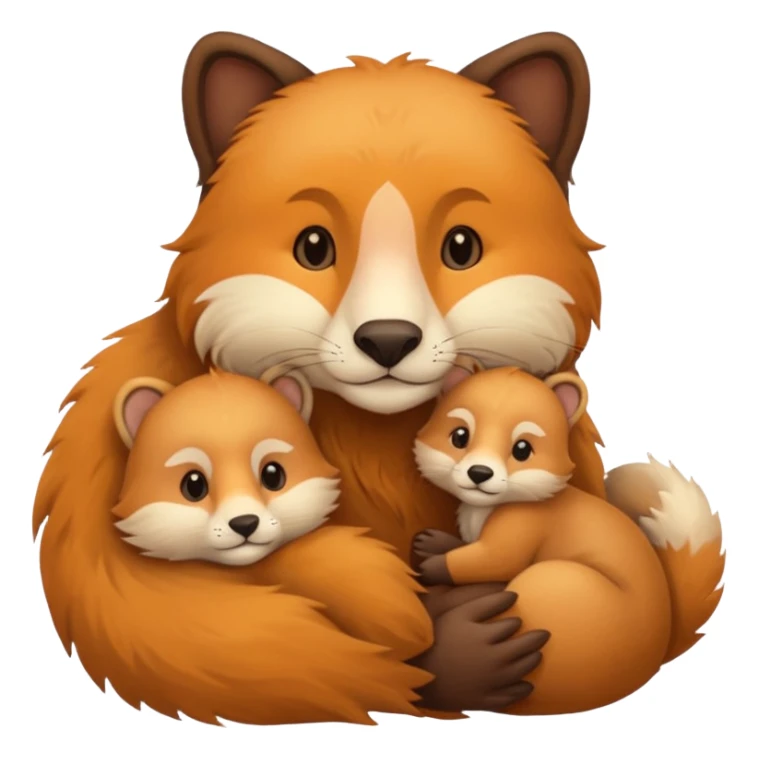 Mommy and baby animals sticker