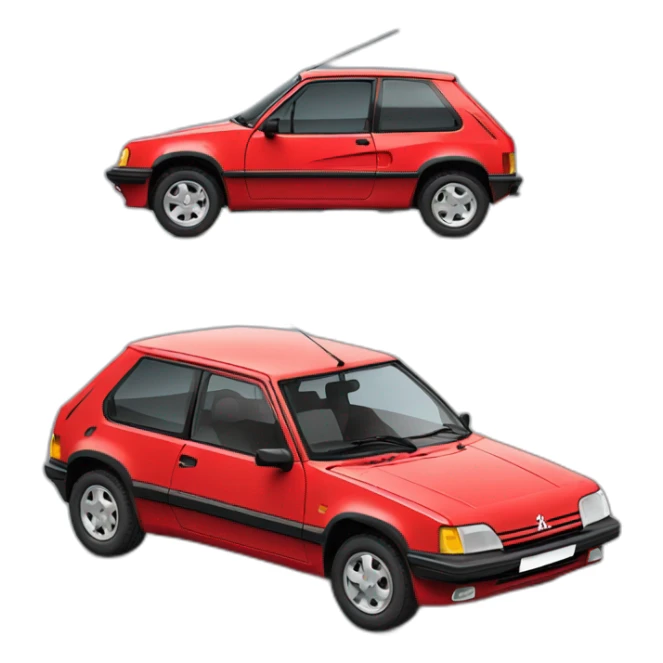 peugeot 205 red car sticker