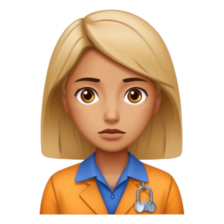 A female employee who has a minor injury that needs to report it. sticker