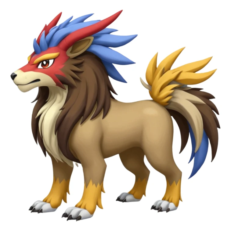 Xerneas-Raikou-Entei-Fakémon-hybrid-creature (full body)  sticker