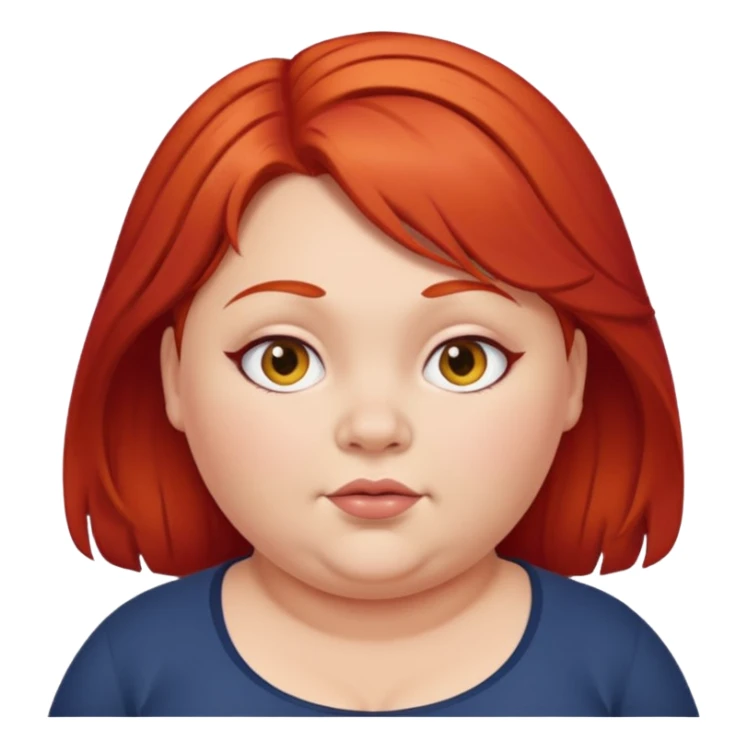 Fat girl with red hair sticker