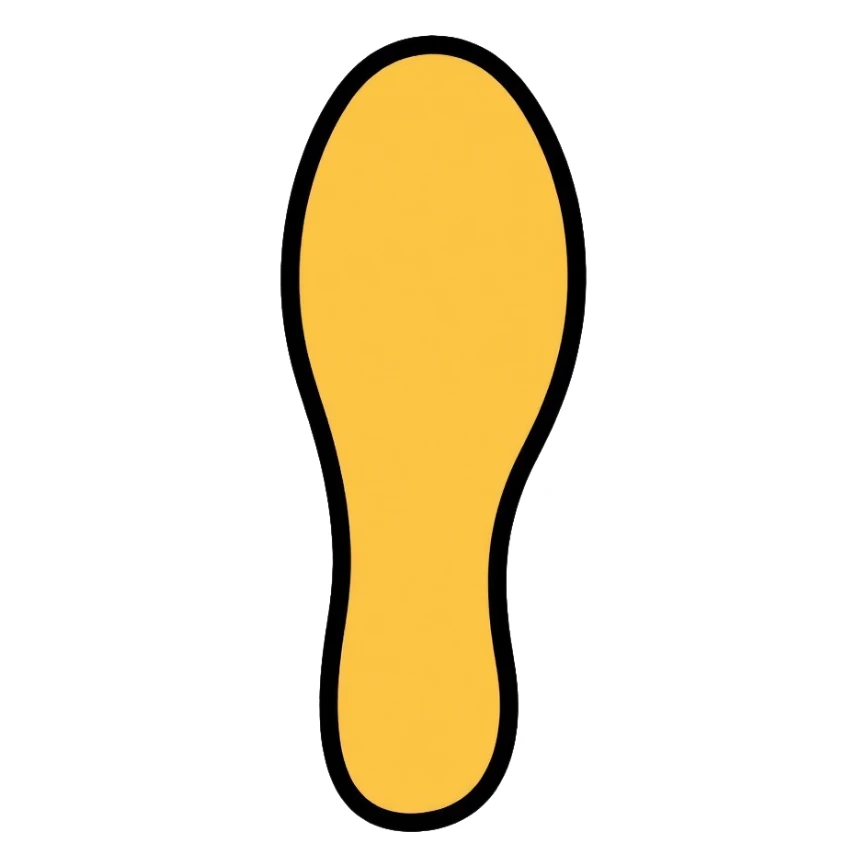 A single small human footprint, representing the first easy step in a journey sticker